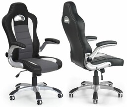 Fotel biurowy lotus czarno-popielaty halmar