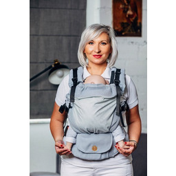 LennyLamb, Nosidełko siatkowe, regulowane, Mała Jodełka Szara