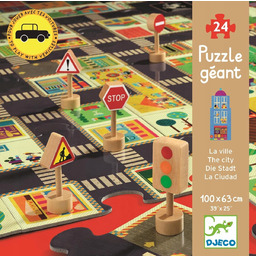 Djeco puzzle podłogowe Droga znaki ulice Miasto sygnalizacja