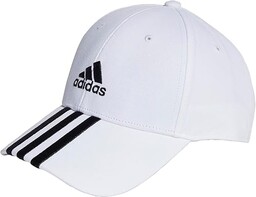 adidas Uniseks 3-Stripes Cotton Twill Baseball Cap, White/Black,