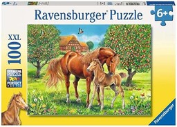 Pferdeglück auf Wiese Puzzle 100 Teile