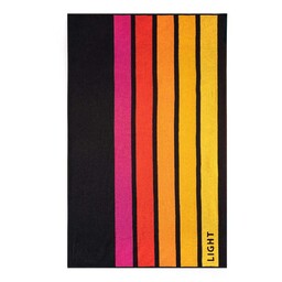 Zwoltex Ręcznik plażowy 100x160 Light czarny wielokolorowy pasy