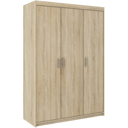 Edinos Premium Trzydrzwiowa szafa z półkami dąb sonoma