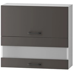 Edinos Wisząca szafka kuchenna z podwójnym frontem szara