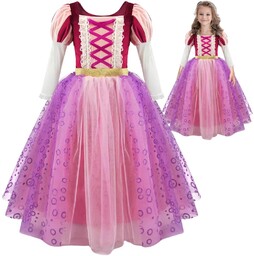 Strój Przebranie Kostium Sukienka Roszpunka Zaplątani Na Karnawał