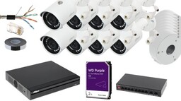 Zestaw do monitoringu 8 kamer IP 2 MPX