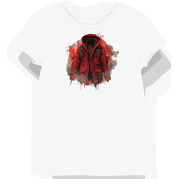 Koszulka damska biała z motywem postapokaliptycznego płaszcza L