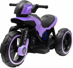 Baby Mix Motocykl elektryczny dla dzieci Policja, fioletowy