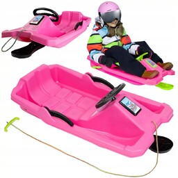 Sanki ślizgacz plastikowy z hamulcami kierownicą bobslej