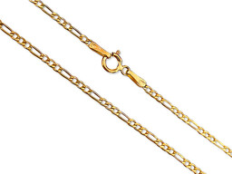 Złoty łańcuszek 585 elegancki figaro 45cm na prezent