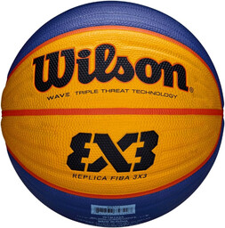 Piłka koszykowa Wilson Fiba 3x3 replica RBR żółto-niebieska
