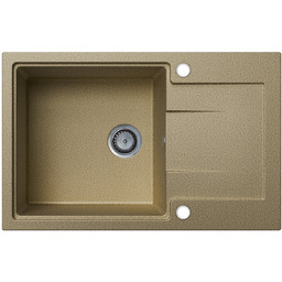 Zlewozmywak granitowy jednokomorowy z ociekaczem DURAN piaskowy