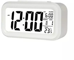 Zegar budzik Trusty duży LCD biały ZG21