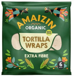 Amaizin Tortilla wraps z otrębami 6 szt. 240