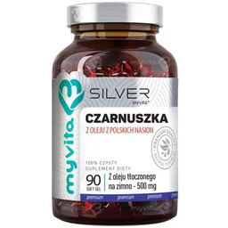 Olej z Czarnuszki 500mg SILVER PURE 100%, Myvita,