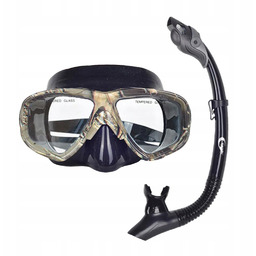Maska i rurka do nurkowania Diving Snorkeling Kamuflaż
