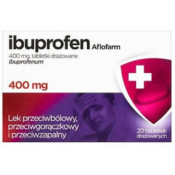 AFLOFARM Ibuprofen 400 mg, 20 tabl. draż.