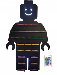Półka lampka led ludzik 68x43 71szt figurki ludziki
