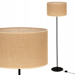 Cerlux Lampa podłogowa Magni stojąca Boho Klosz Jutowy