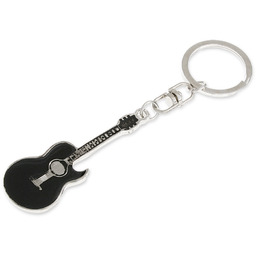 BRELOK DO KLUCZY Z CZARNĄ GITARĄ punk kolor