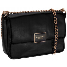 Torebka Czarna Monnari Wizytowa Łańcuszek Logo
