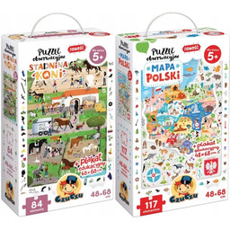 Puzzle obserwacyjne. Stadnina koni+ Mapa Polski