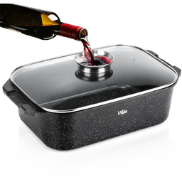 Brytfanna granitowa z pokrywką GRANITICA 7,5 l, 41x26x16