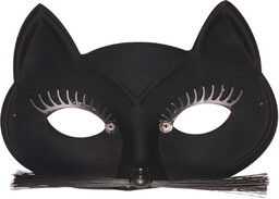 Maska karnawałowa Kot czarny - 1 szt.