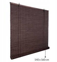 Roleta Bambusowa 140x160cm Ciemny brąz