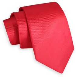 Czerwony Klasyczny Szeroki Krawat -Angelo di Monti- 7