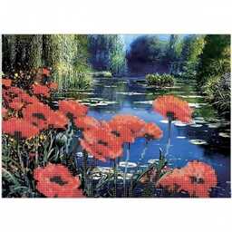 Mozaika diamentowa 5D KIT 30x40cm CENTRUM kwiaty 89633