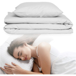 Pościel 140 x 200 2cz Hotelowa Pasy Luna