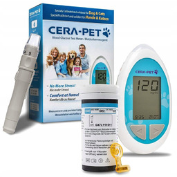 CERA-PET Glukometr weterynaryjny dla psa i kota premium,