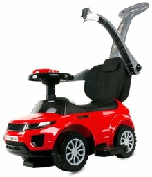 SUN BABY Jeździk Sport Car Czerwono-Czarny rączka
