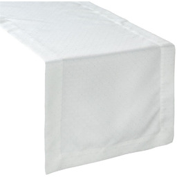 Bieżnik 40 x 140 Dekoracyjny Ellen Biały+Sreb