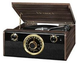 Victrola VTA-240-MA Półautomatyczny Napęd paskowy Przedwzmacniacz Bluetooth Brązowy