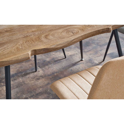 Stół loftowy dąb naturalny / czarny mat 120