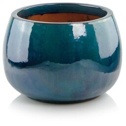 Turkusowa donica ceramiczna mrozoodporna 33 cm Polnix Glazed