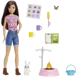 Mattel, Barbie kemping siostra i zwierzątko zestaw