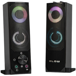 Zestaw dwóch głośników komputerowych Bluetooth moduł 2IN1 LED