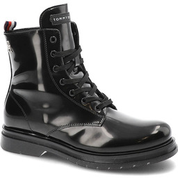Czarne Botki Tommy Hilfiger Modne Buty Damskie