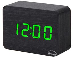 Zegar budzik drewniany led elektroniczny cyfrowy stojący -