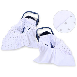 Duży dwustronny kocyk do fotelika nosidełka dla niemowląt