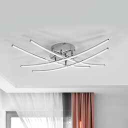Lampa sufitowa LED Lindby Yael, kolor chrom, metal,