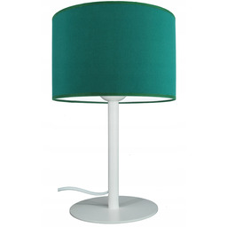 Modna Lampka nocna, biurkowa wolnostojąca abażur butelkowa zieleń