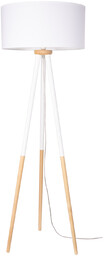 Lampa podłogowa Panda 1xE27 maks. 60W drewno brzozowo-białe/przezroczysty