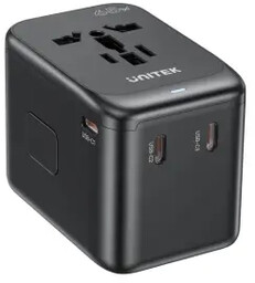 Unitek P1122ABK01 EU/US/UK/AUS PowerDelivery 65W Ładowarka podróżna