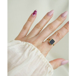 Pakamera Pierścionek z onyksem