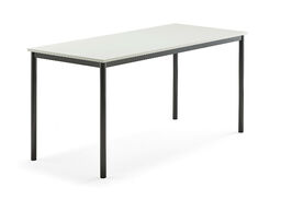 Stół BORÅS, 1600x700x760 mm, biały laminat, antracyt