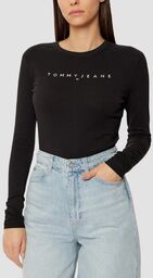 TOMY JEANS Czarny damski longsleeve, Rozmiar S